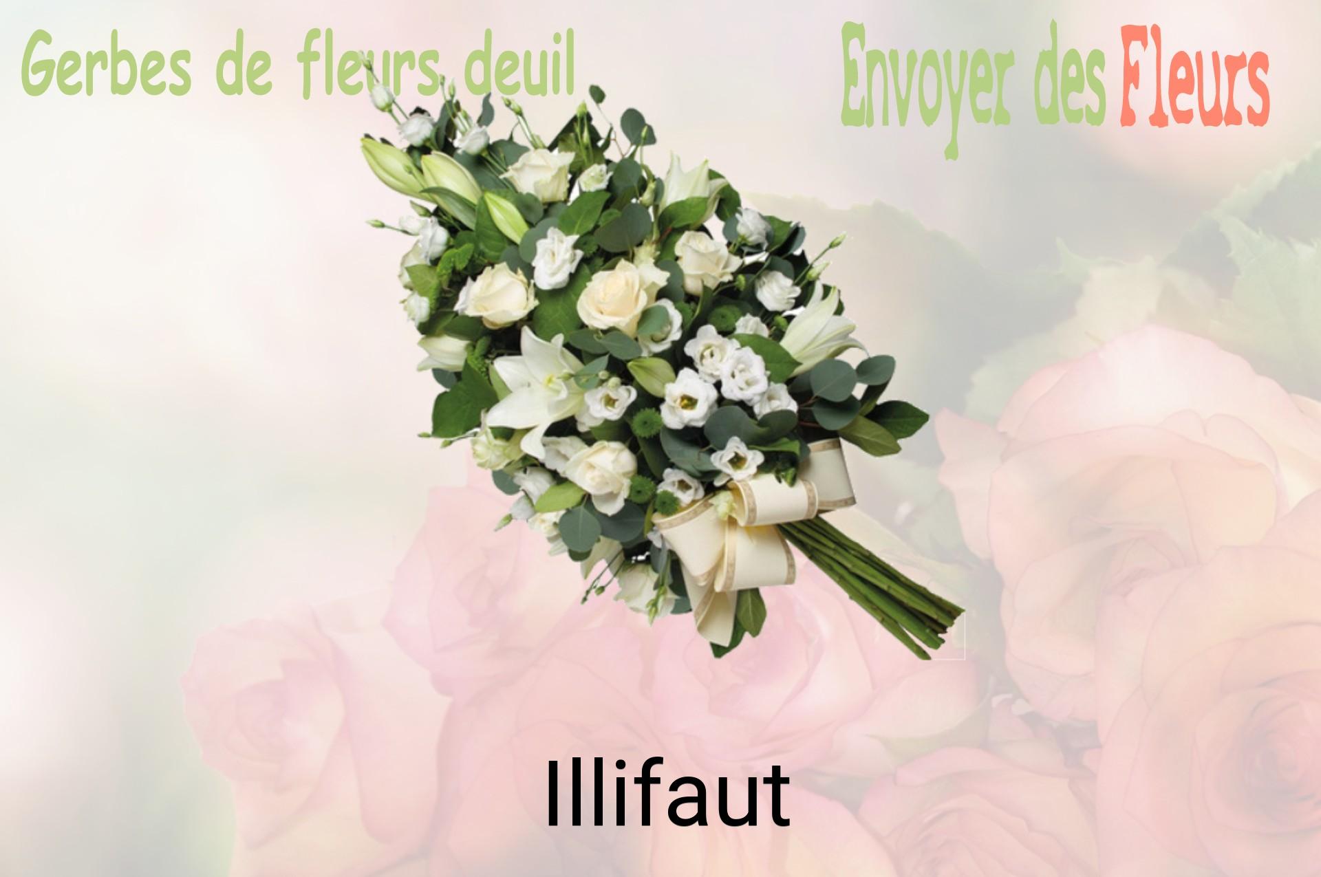 Gerbe de fleurs de deuil livrée à Illifaut